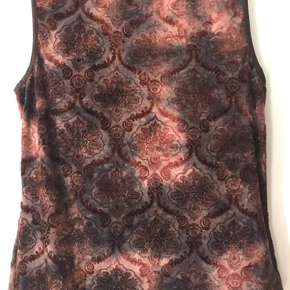 CATO - Sleeveless Dressy Top -Brown Size Small - Picture 7 of 9
